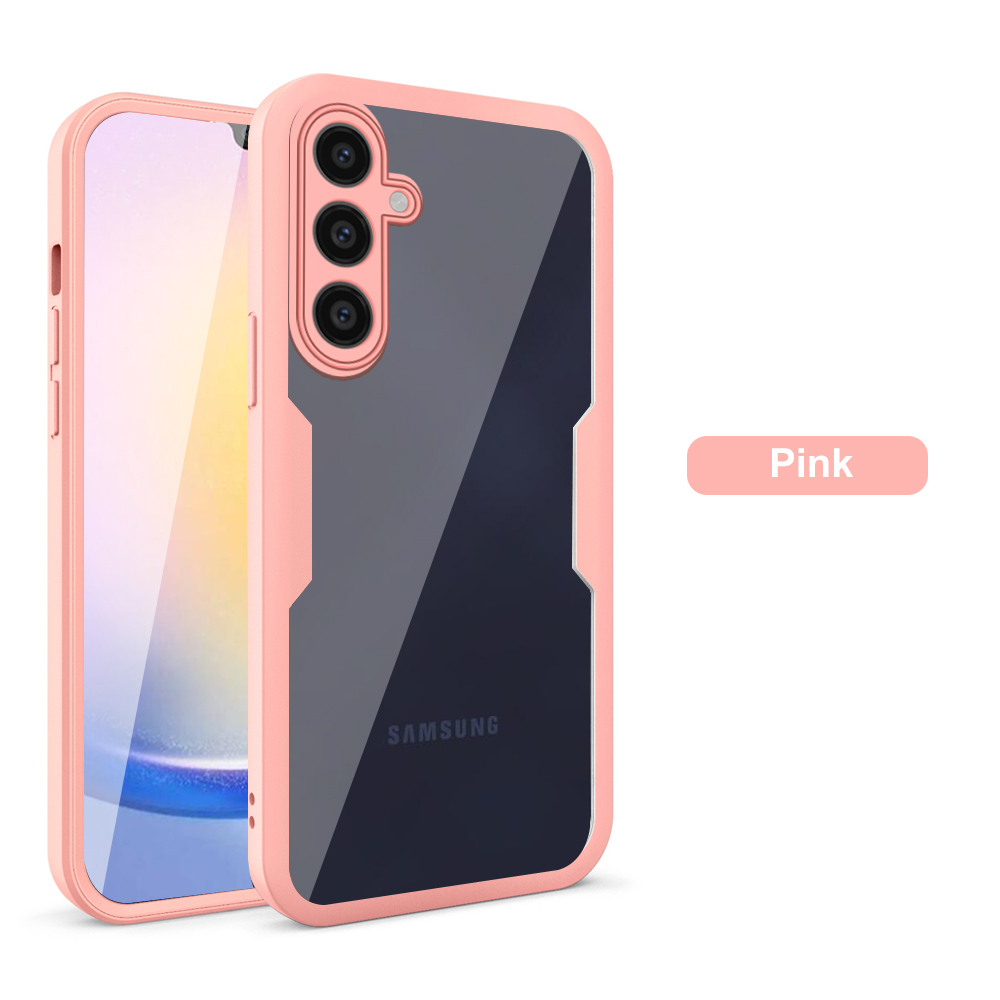 For Samsung Galaxy A25 5G Simple Solid Color Reversible Case For Team Samsung A25 a25 Clear Transparent All Round Protection Shockproof Case. 