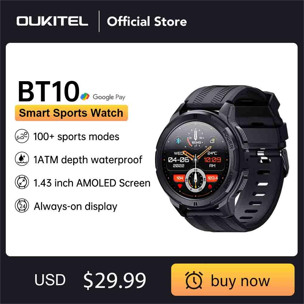 Cinturino In Acciaio Inox Di Ricambio Per OUKITEL BT10 Smartwatch | Bracciale Metallico Classico Con Strumento Di Regolazione
