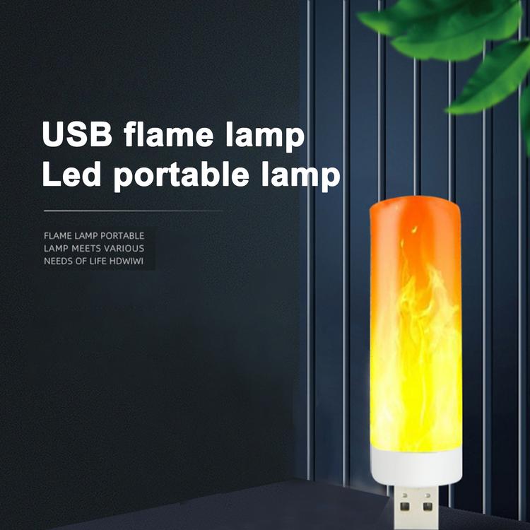 LED Flame Effect Light Flame Bulb USB Rechargeable Save Energy LED Flame Light Fireplace Lights for Room Party Bar Decor Fire-like Lantern Natural Fire Effect Warm Atmosphere Save Energy vividly. 