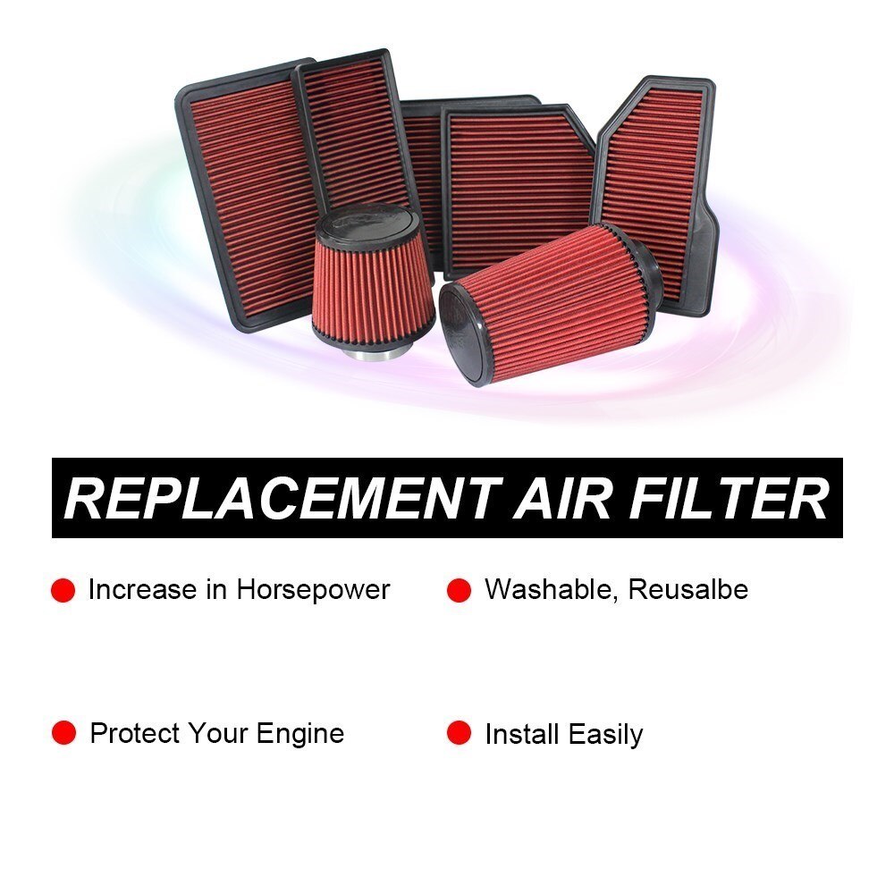 R-EP Performance Air Filter Fit for Nissan Pixo Maruti Suzuki Swift Ritz Alto V Celerio Cold Air Intake Washable Reusable Filter. 