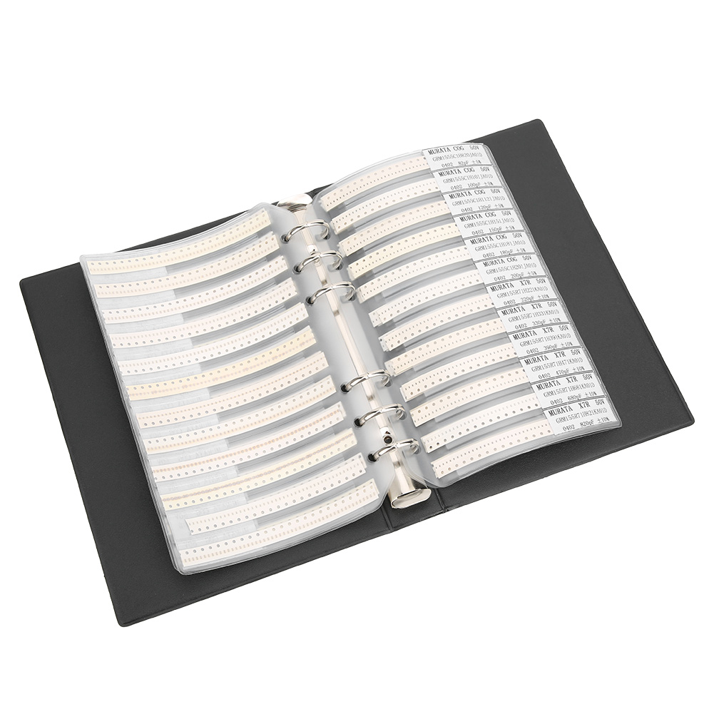 Sample Book 0402 Series 80 Values Capacitors Electronic Components Assorted Kits Black. 