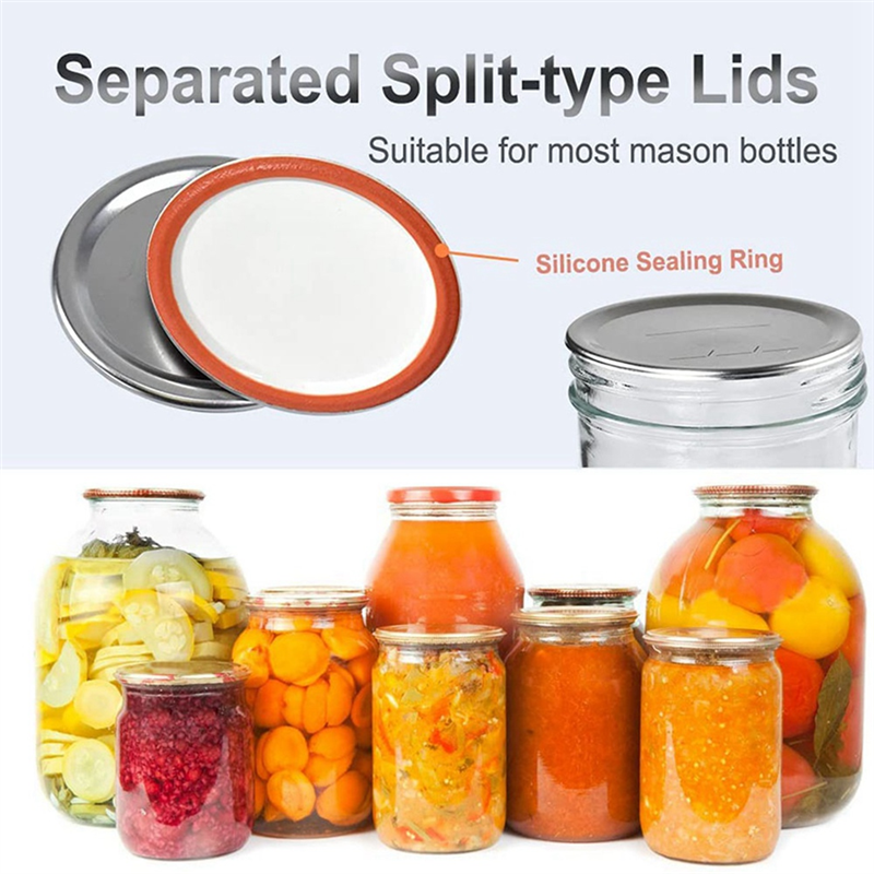 QUANBU 160Pcs Wide Mouth Canning Lids,Mason Jar Canning Lids for Ball,Split-Type Lids Leak Proof 86mm Mason Jar Lids. 
