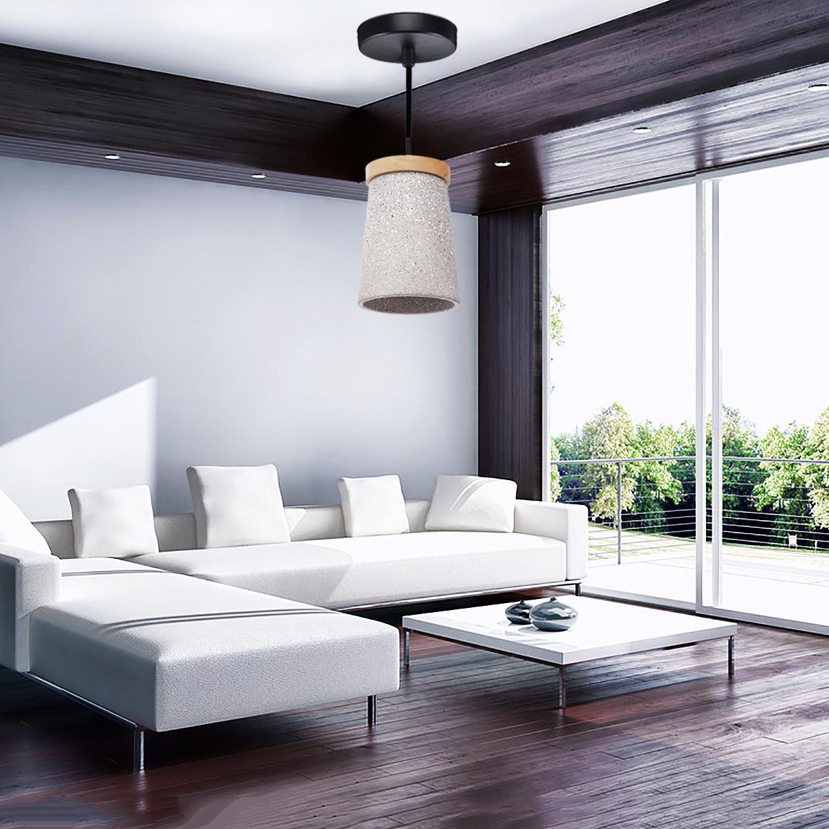 Modern Concrete Pendant Light Ceiling Lamp Drop E27