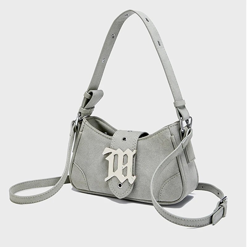 Niche Design Retro Underarm Bag for Women's Spring/summer 2023 New Suede Texture One Shoulder Stick Bag Tote Luxury Woman Female. 