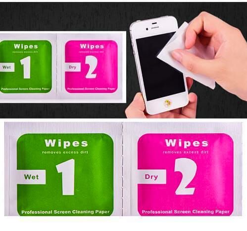 100 Set (200 pcs) Set Mobile Screen/Glass Cleaner Screen Cleaning Wipes. 