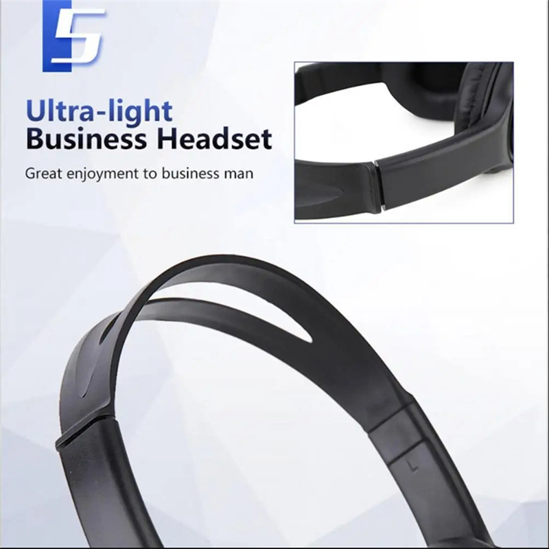 Wired USB Headset Computer Teaching Telephone Headset Suitable for Zoom Skype Office Call Center 1Set. 