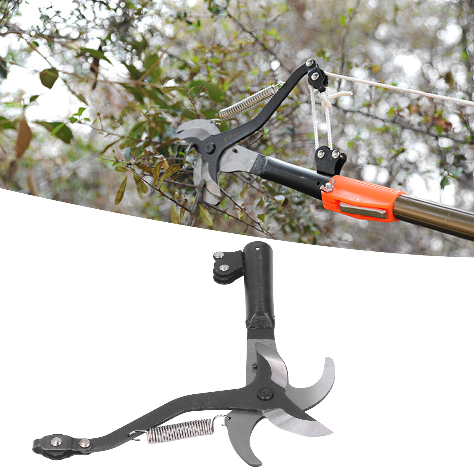 Double Head Pruning Shears High Altitude Pruning Scissors Labor Saving Home Use. 