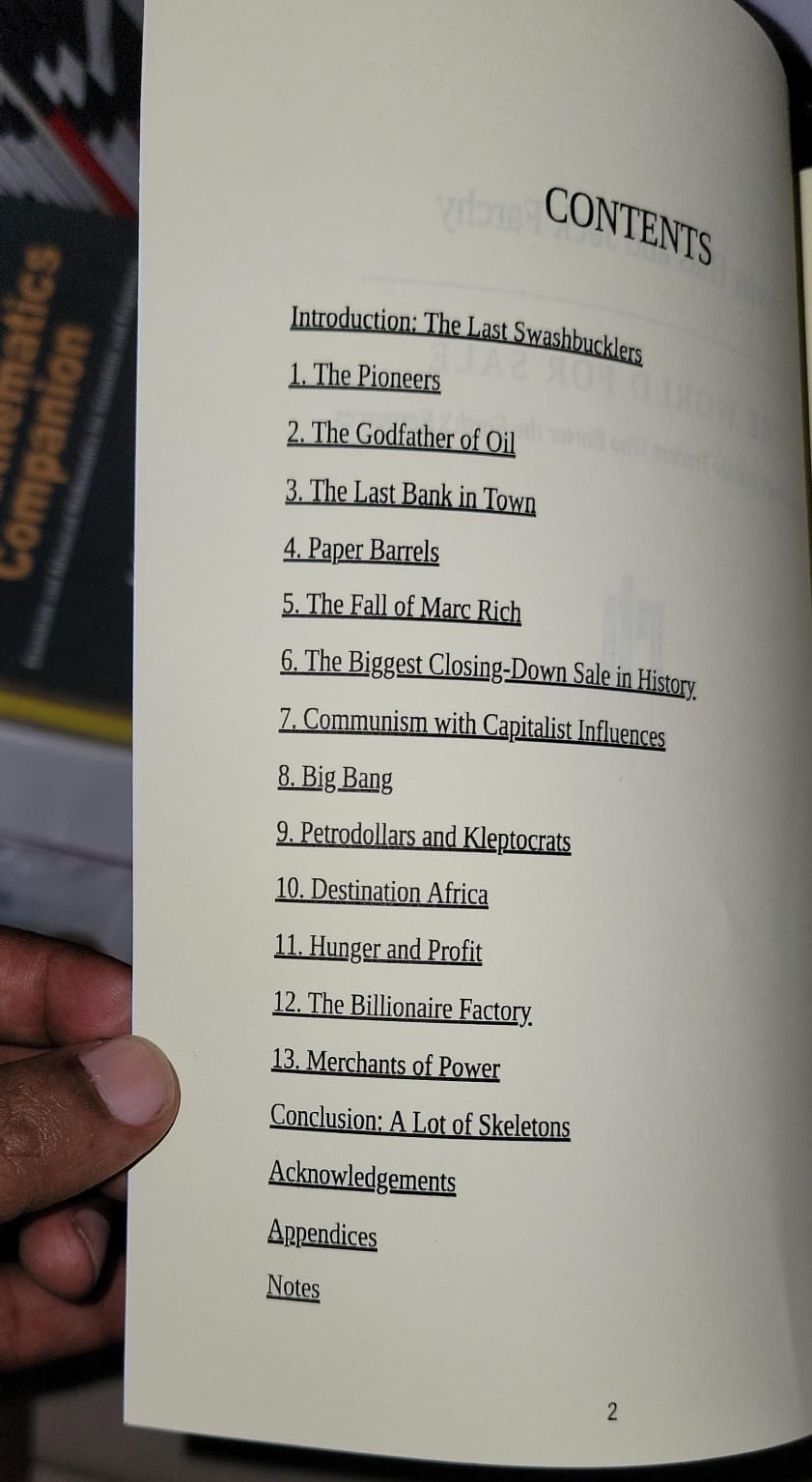 The World for Sale: Money, Power, and the Traders Who Barter the Earth's Resources by Javier Blas & Jack Farchy. 