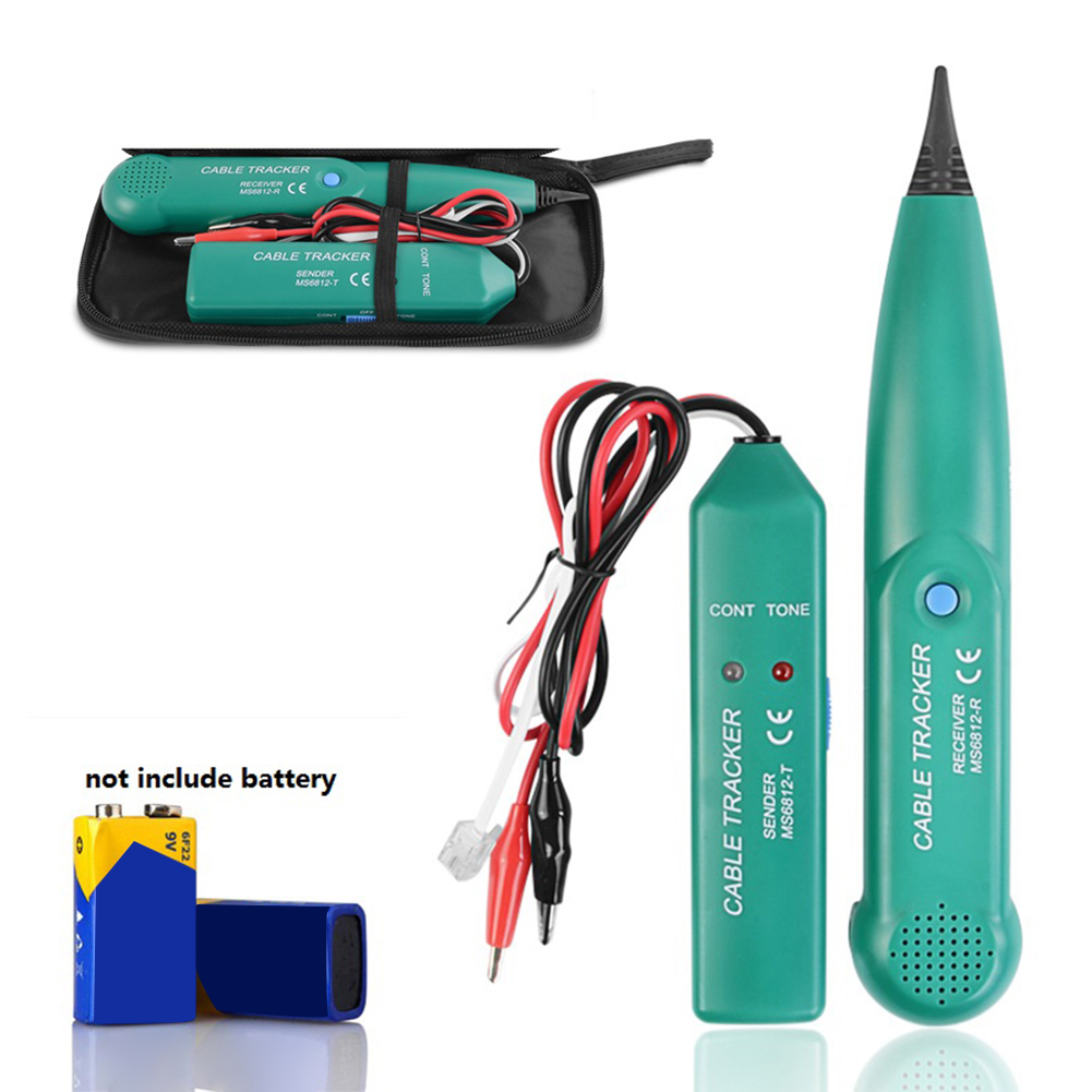 MS6818 Professional LCD Cable Tester Wire Tracker Metal Pipe Locator Detector Line Finder Tracer Checker Voltage 12-400V. 