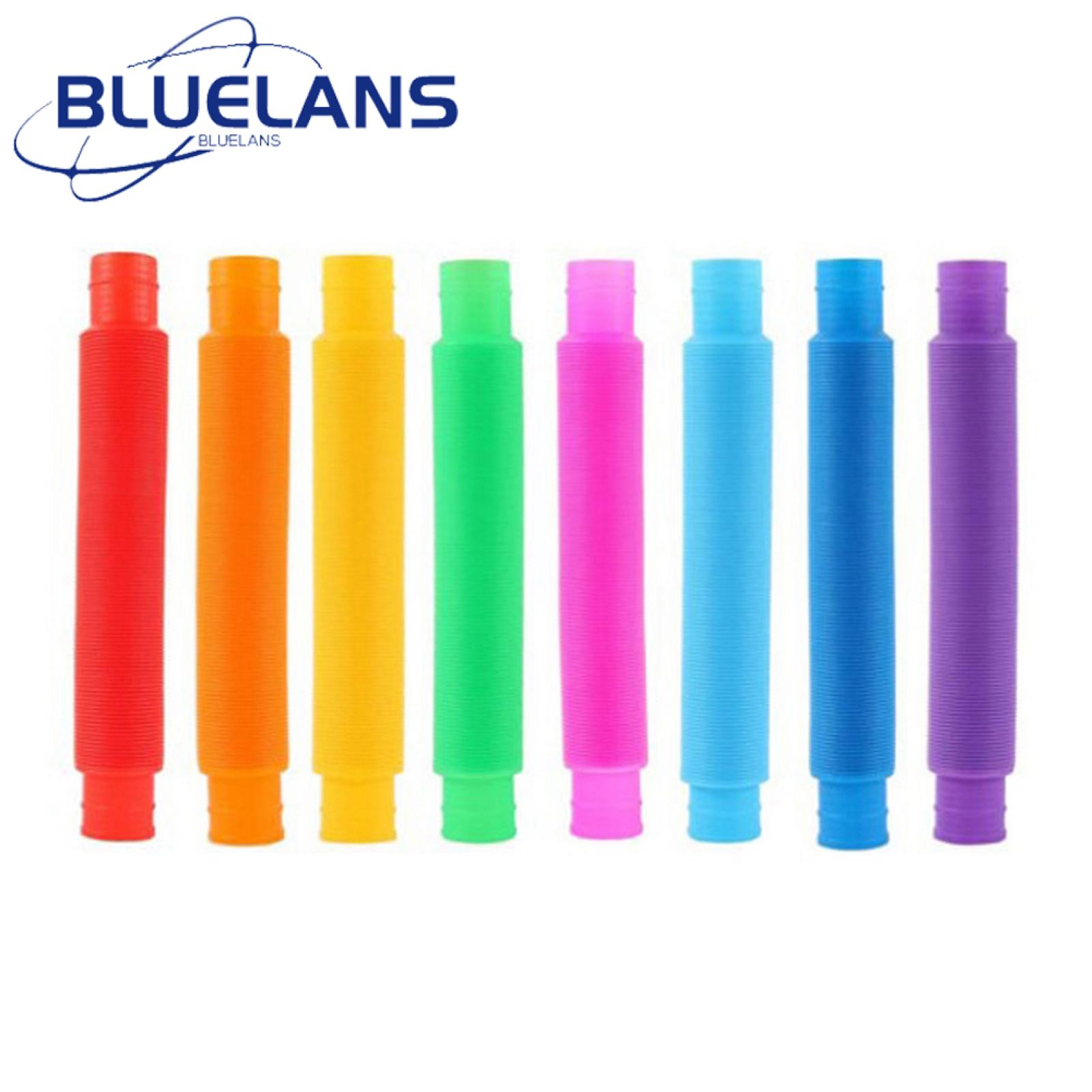 Kids Sensory Tube Toy Colorful Telescopic Tube Toy Stress Relief Sensory Fidget Toy for Kids Adults 5pcs Set Free Transformation Decompression Stretchable Tube Perfect Gift Portable Tube Fidget Toy