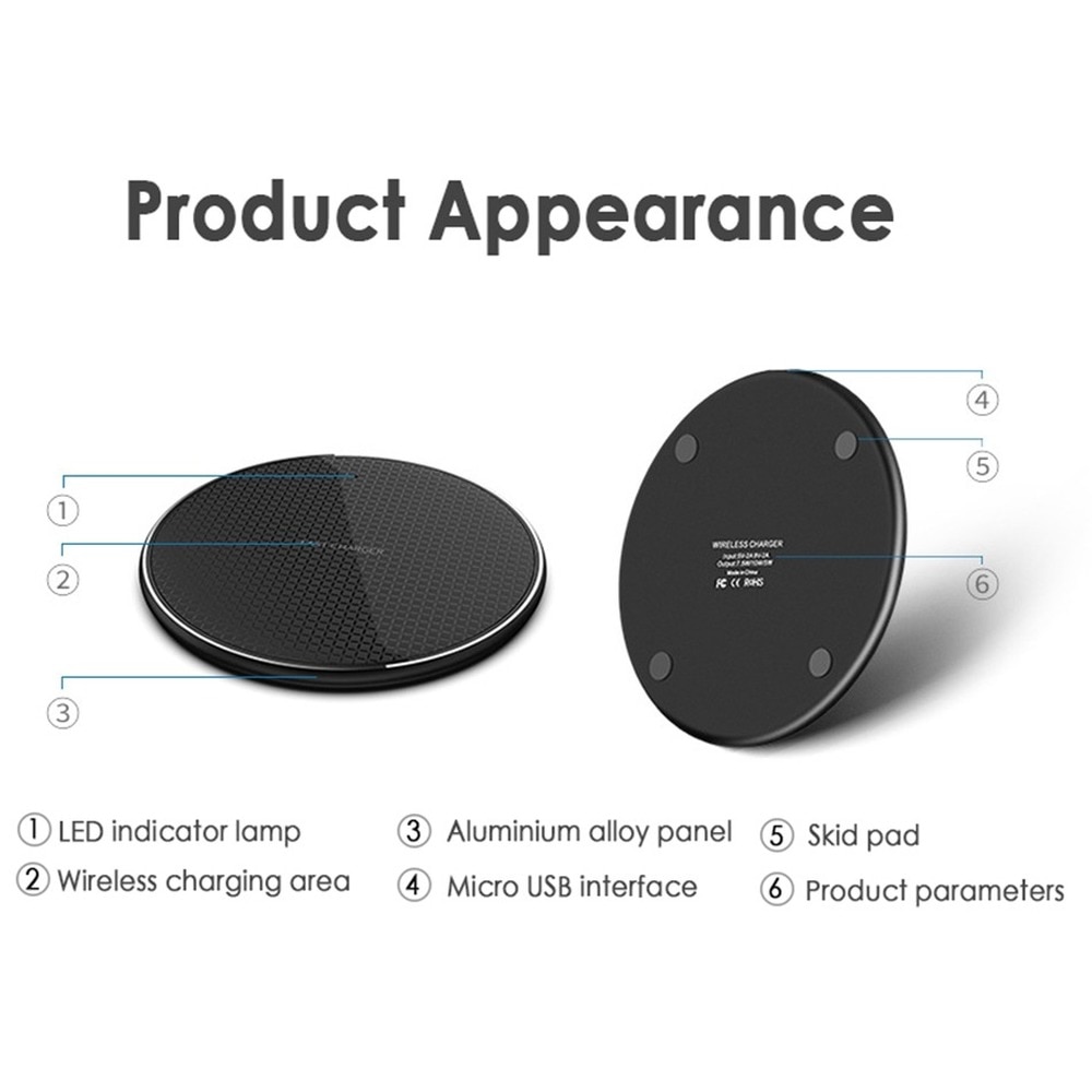 15W Wireless Charger Pad For Samsung S22 S21 S20 Xiaomi Huawei iPhone 11 12 13 14 Pro XS Max 8 Plus Phone Fast Charging Station. 