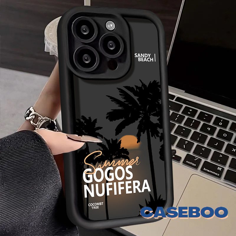 Fashion Beach Coconut Tree Case for Realme C55 C25 C67 C21 C15 C30 5i C65 C11 C35 C53 C17 C51 C12 9i 5s 11 8i 6i 7i C20 C20A C33 C31 C21Y C25Y Note 50 Narzo 50 Angel Eye Soft Cover. 