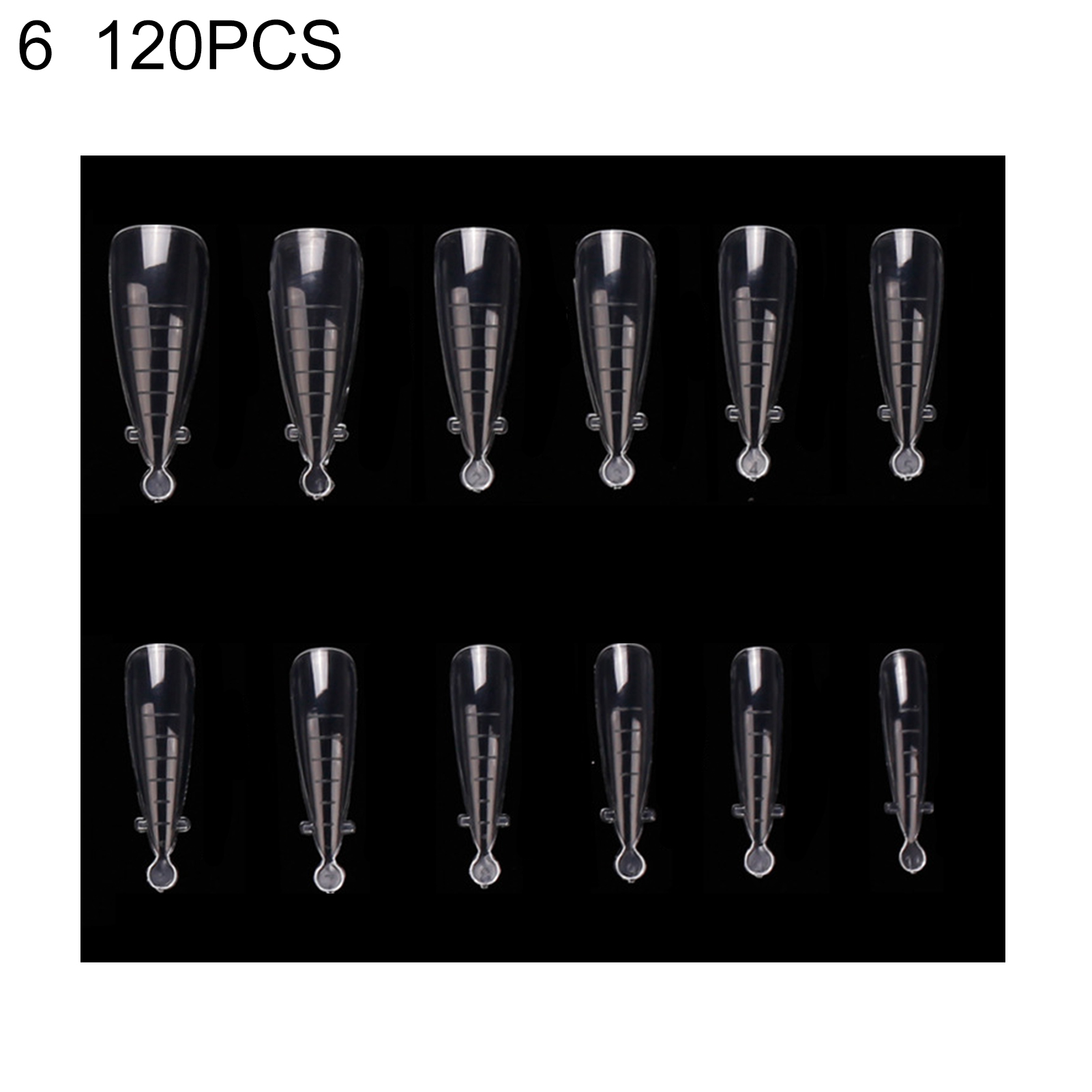 120Pcs/Box Nail Artificial Tips Size Design DIY Design Transparent Nails Art Fake Extension Tips for Nail Design. 