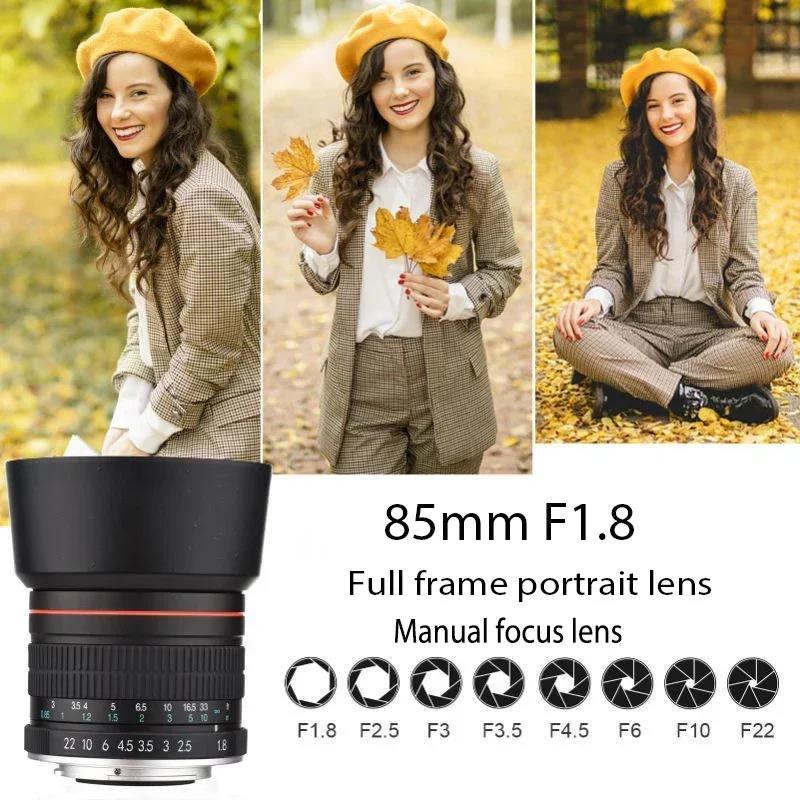 Lightdow 85mm F1.8 Medium Telephoto Portrait Lens for Canon R Ra RP R5 R5C R6 Mark II R7 R8 R10 R50 R100 Mirrorless Cameras. 