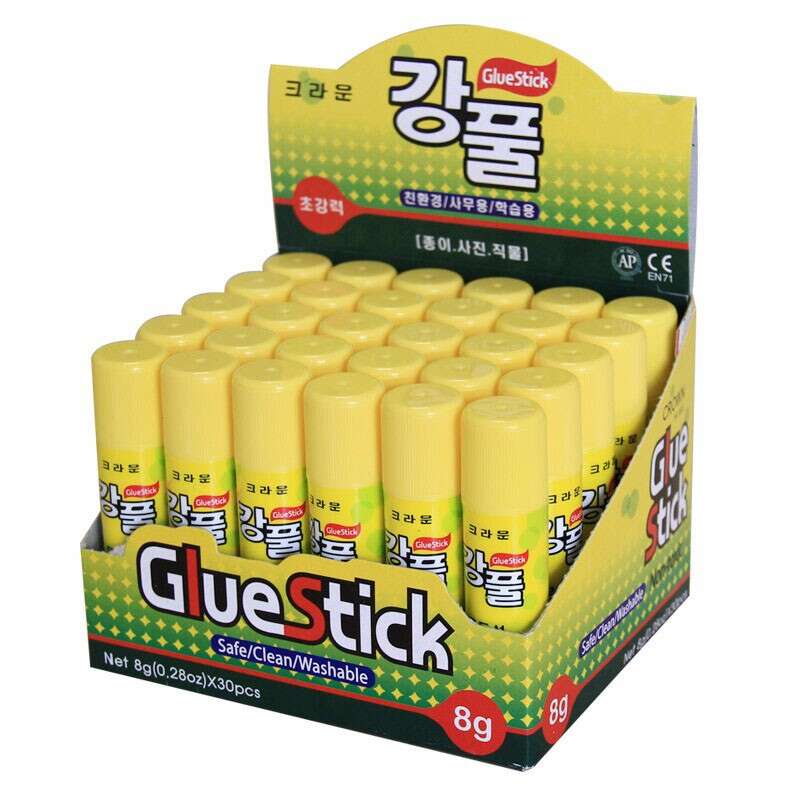 South Korea Crown Yellow 8/15/25/35g Glue Stick MUNGYO Korean Solid Adhesive Student Stationery Has Good Viscosity. 