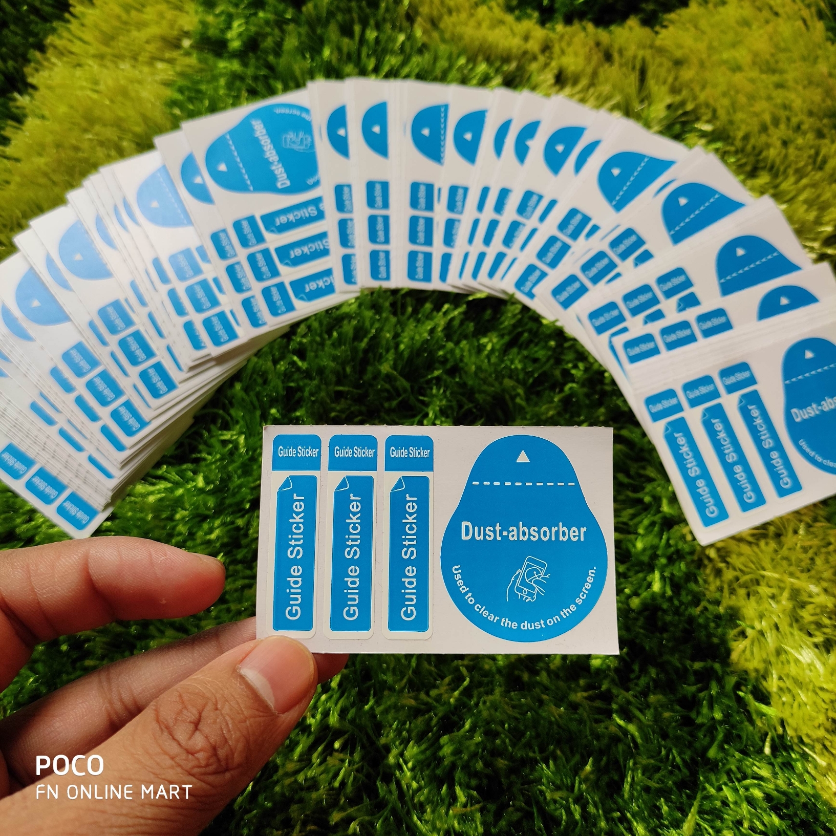 10 pcs Dust Absorber Guide Sticker for Mobile Screen Protector. 