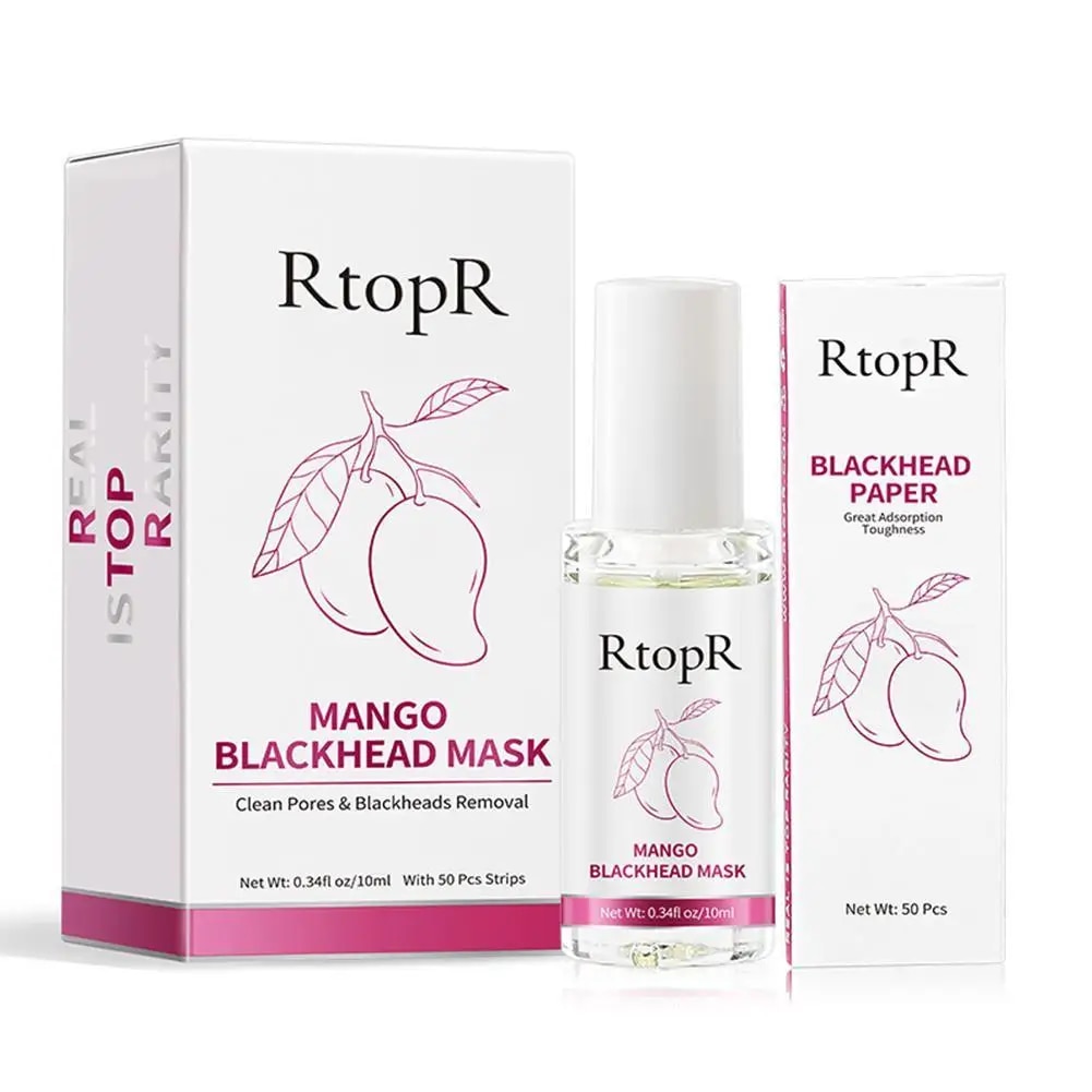 Mango Blackhead Nasal Mask Nose Pore Strips Blackhead Remover 2 in 1 Peel Off Face Mask 50PCS Nose Plants Pore Strips. 