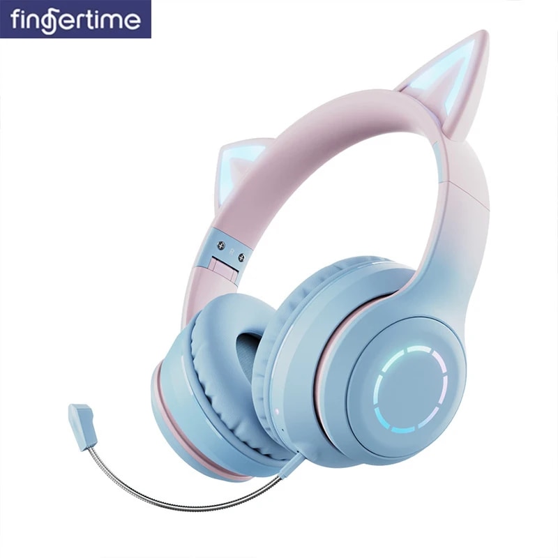 【3C VictoryEagle】Best LED Cat Ear Wireless Headphones Bluetooth 5.1