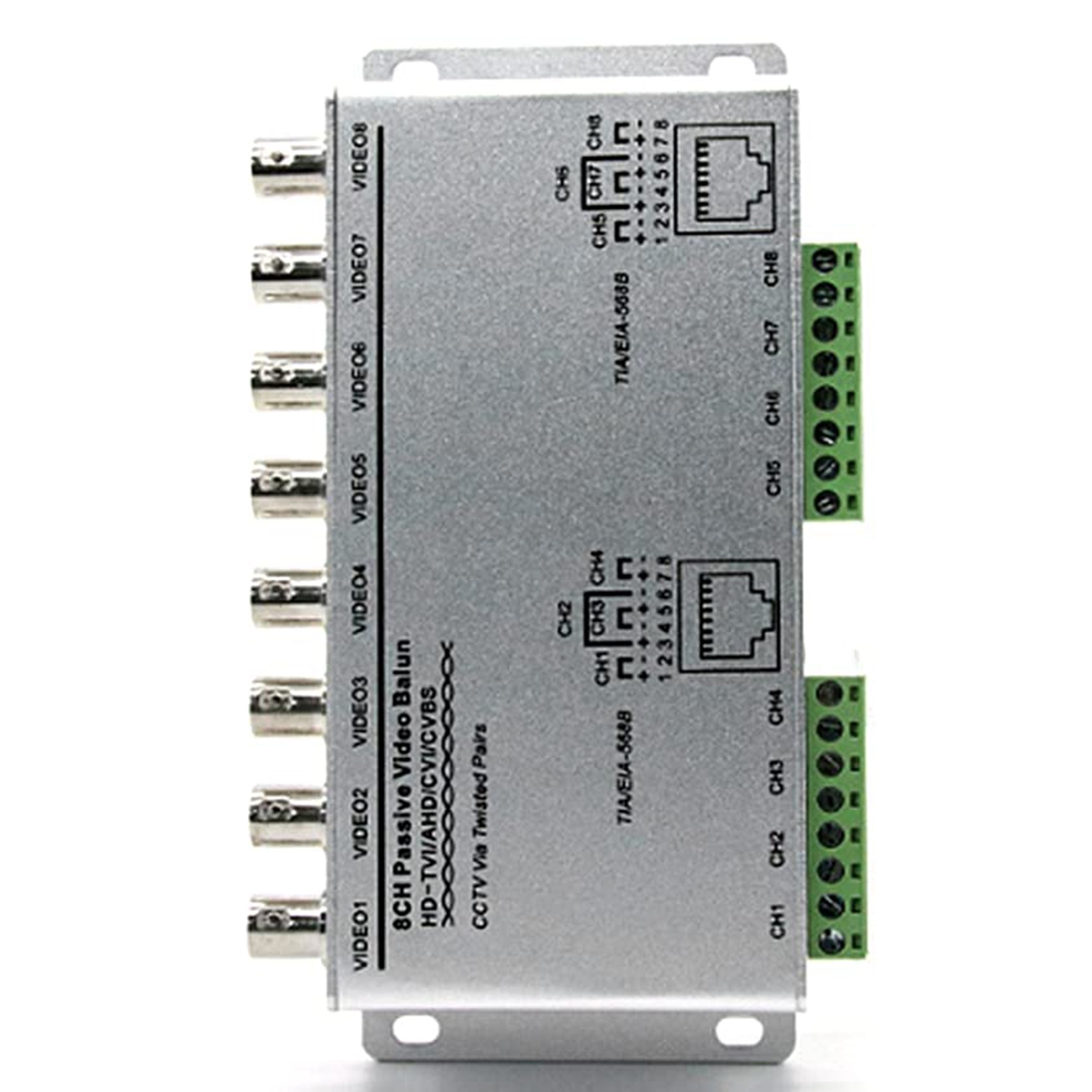 8-CH UTP 720P/1080P HD Passive Video Balun Transceiver,BNC to Cat5/5E. 