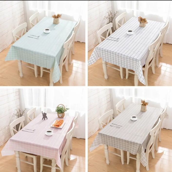 90*137 Cm Pvc Waterproof Oil Proof Colorful Dining Linen Cloth Protector Roll Pp Table Cloth