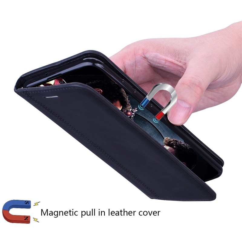 For Huawei P Smart FIG-LX1 Case Magnetic Leather Wallet Flip Card Hold Phone Case For Huawei P Smart 2018 Psmart Cover Coque. 
