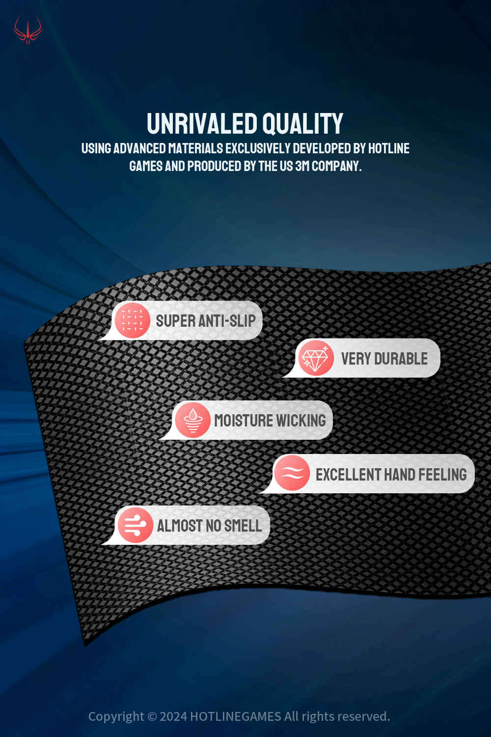 HOTLINE GAMES 2.0 PLUS Controller Grip Tape Compatible With Flydigi Vader 3 / 4 Pro Controller,Non-Slip,Moisture Wicking. 