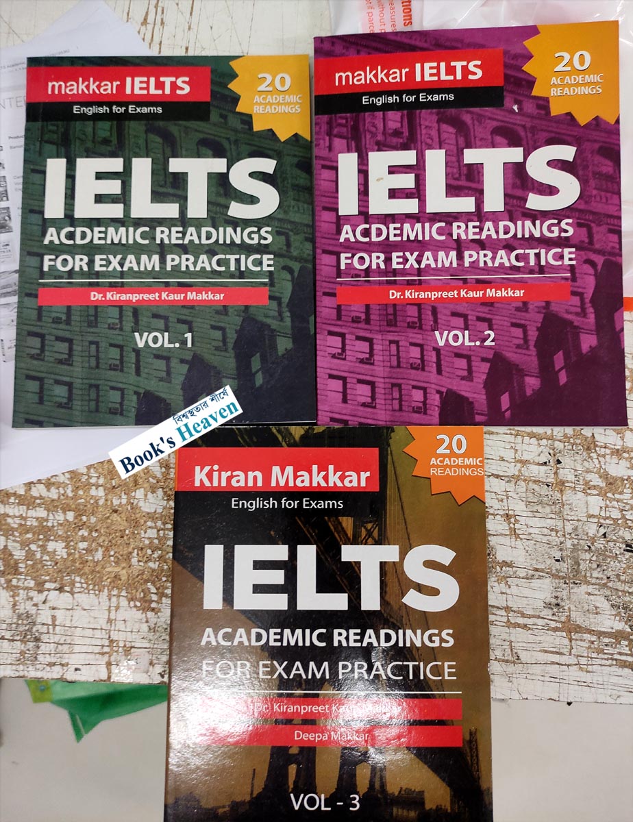 Makkar IELTS Academic Readings Volume 1-3 for Exam Practice (3 books). 