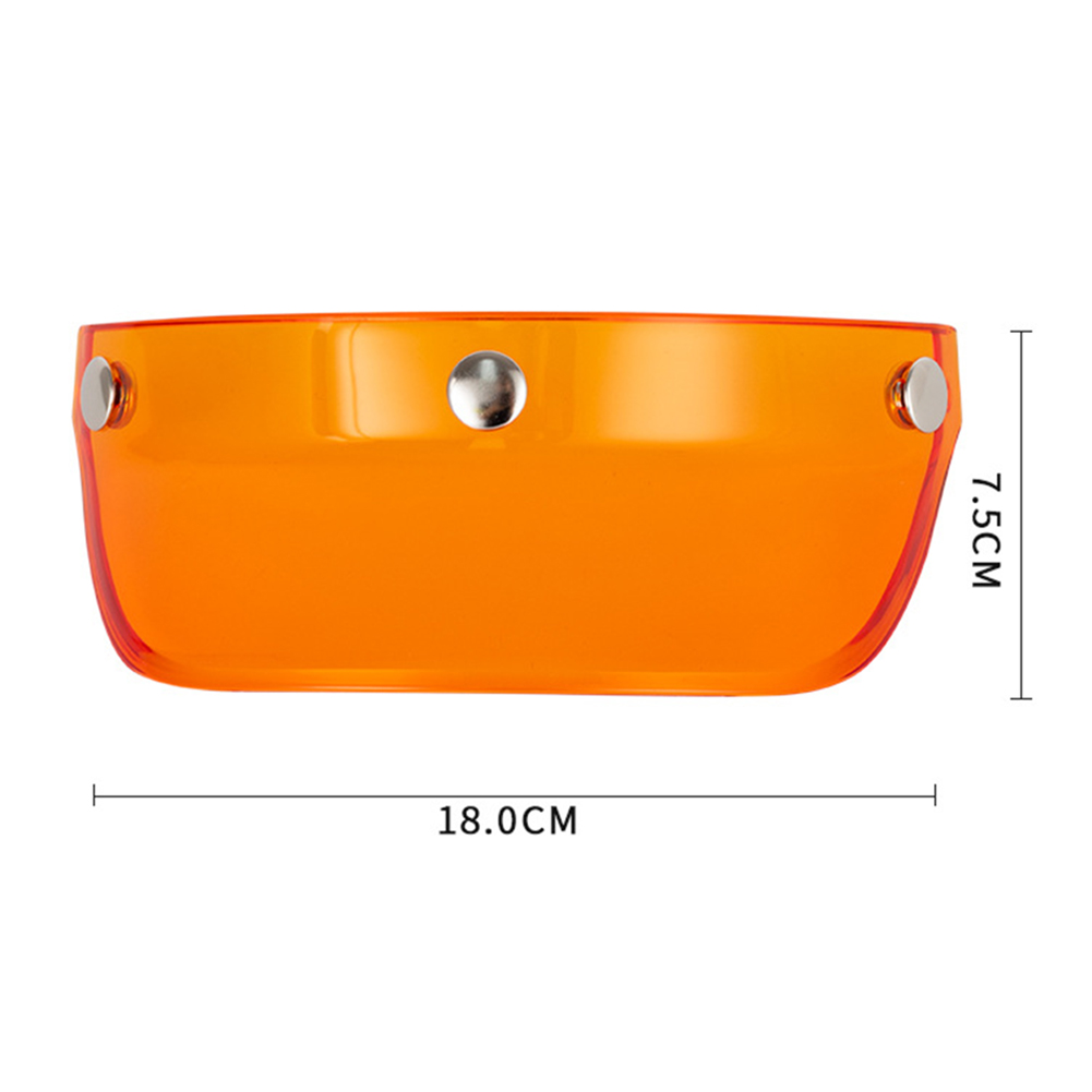 SL Motorcycle Helmet Sun Shade Protector 3 Snap-Button Retro Open Face Flip Up Down Shield Visor Modified Parts. 
