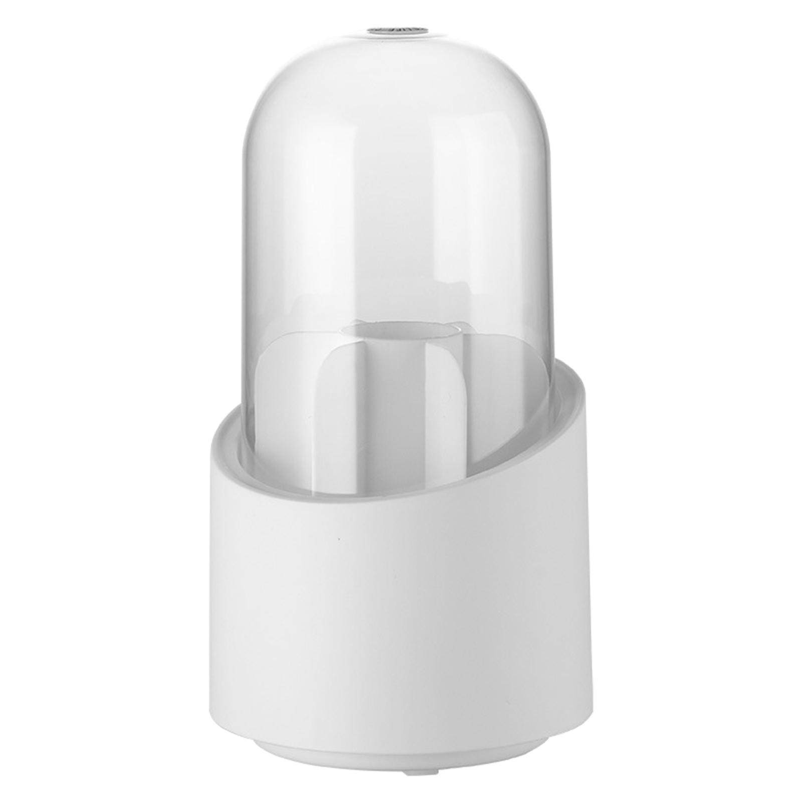 Simple Rotating Makeup Brush Holder 6 Grids Desk Organizer Multipurpose Vanity Storage Box For Mascara Scissors Pen Pot Bathroom Decor