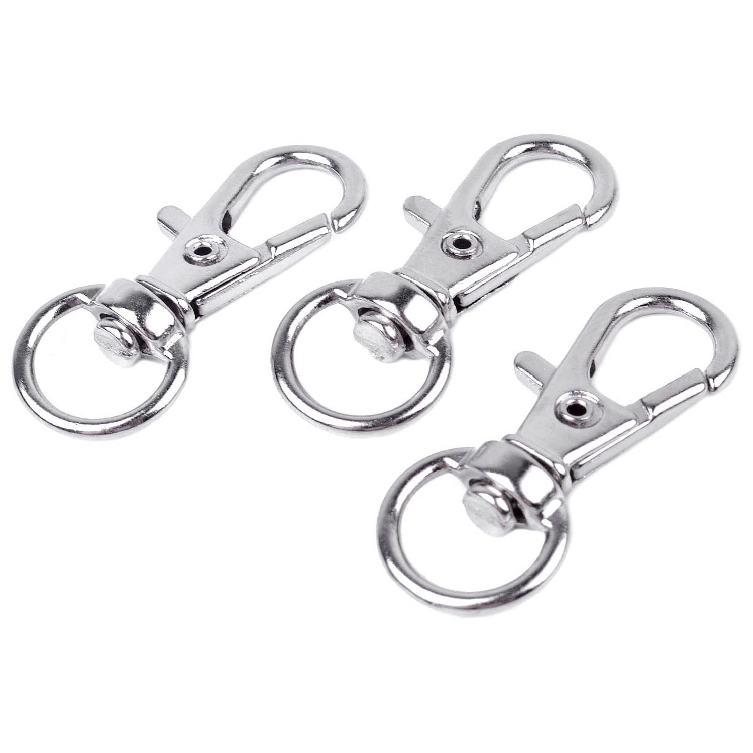 Snap Hook Lobster Claw Clasp-50 * Pieces Key Rings with chains ,open jump rings and screw eye pins
50 * swivel lobster clasps-. 