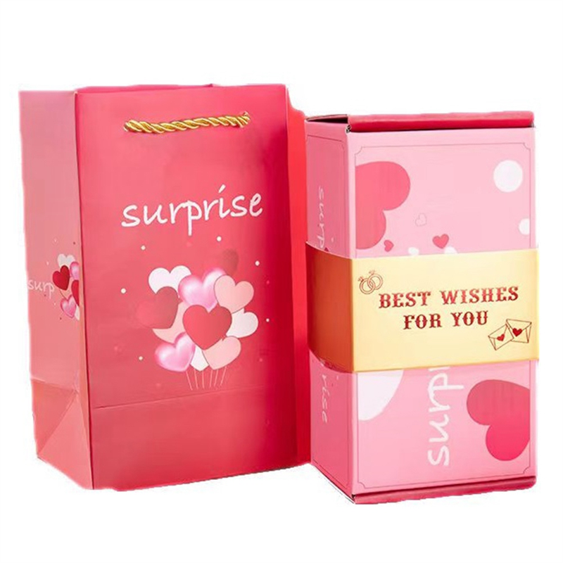 Exploding Gift Box Money Up Surprise Birthday Prank Box Chinese Red Envelope Easy to Use A
