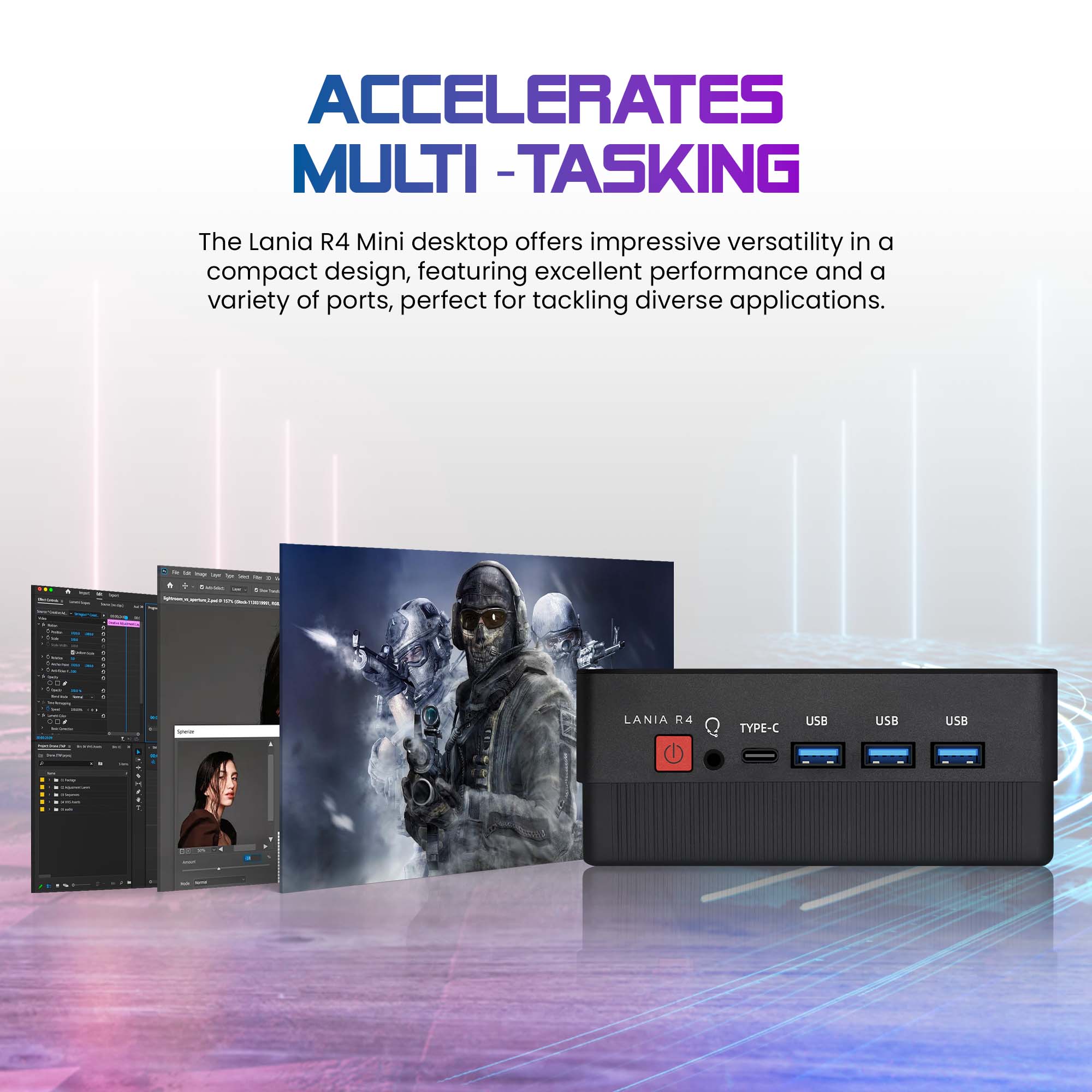 Qbits Lania R4 AMD Ryzen 7 4800H 8GB DDR4 RAM 3200MHz 1TB Western Digital M.2 NVMe SSD. 