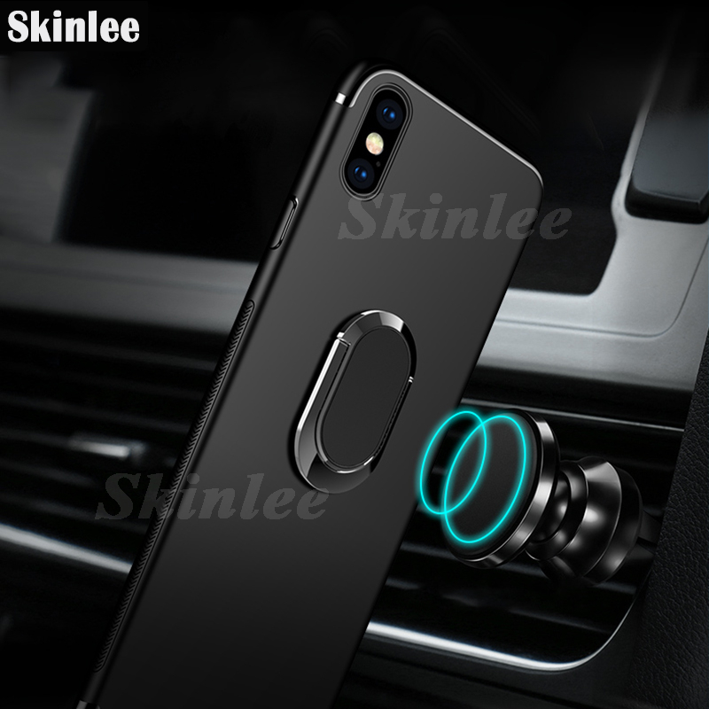 For infinix Smart 8 Plus Case Finger Metal Ring Kickstand Phone Case Car Holder Matte Soft Silicone Housing for infinix Smart8 Plus Phone Casing. 