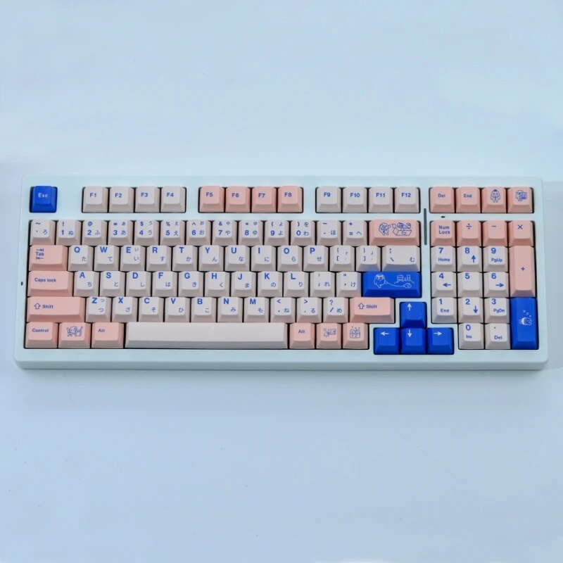 GMK English and Japanese 129 Keys POCO Cherry Profile PBT Mechanical Keyboard with GMK Keycaps for Gaming Keyboard Custom ISO. 