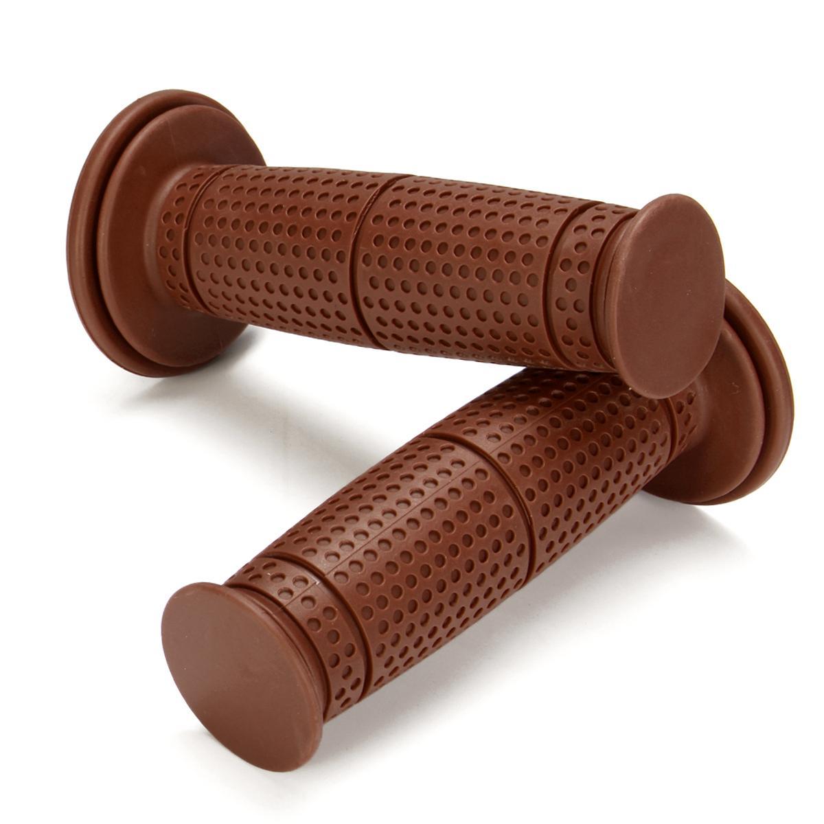 2x 7//8/" 22mm Rubber Handlebar Hand Grip Bar End For Motorcycle Bike Cafe Racer