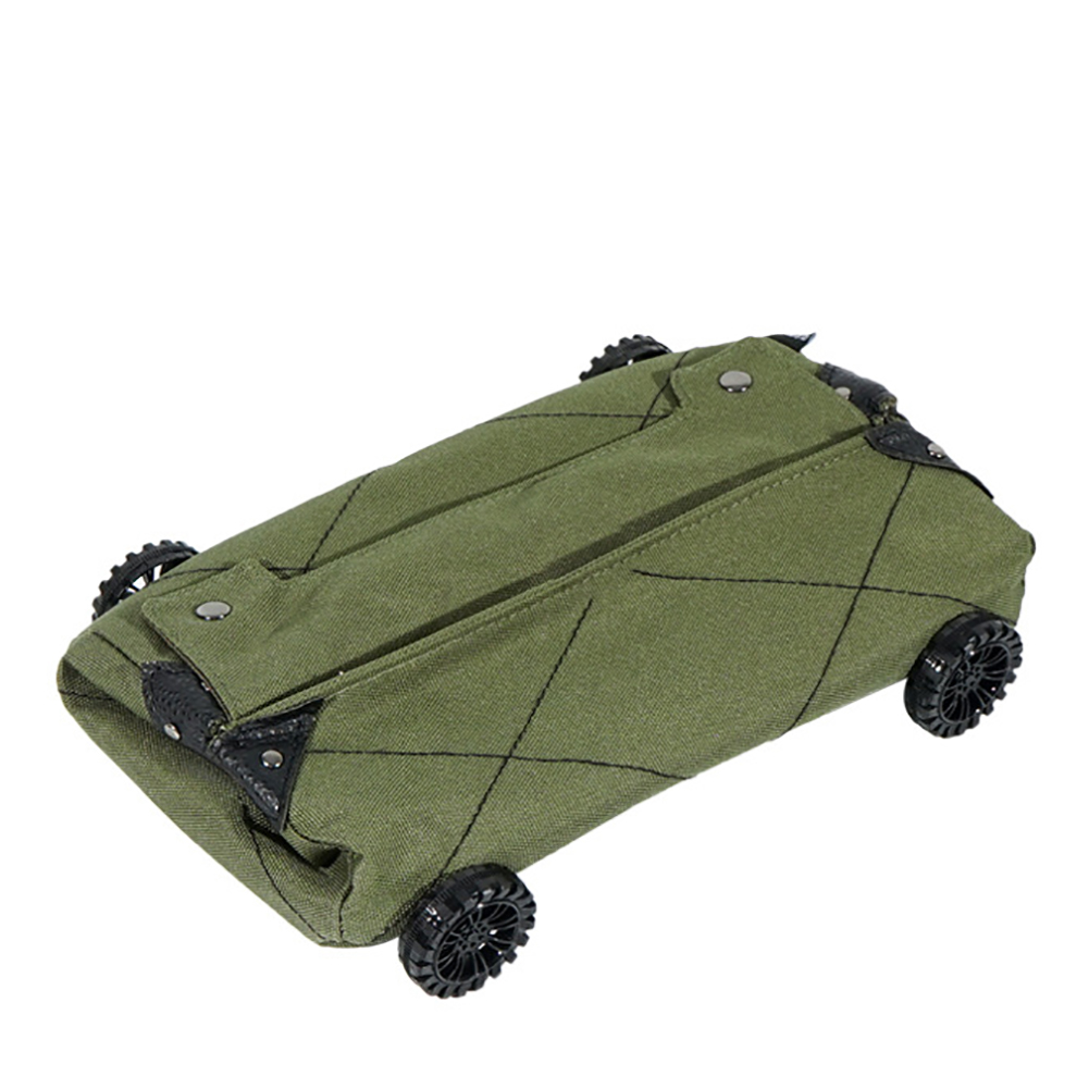 GC Collapsible Utility Cart, Foldable Wagon Cart With Wheels, Multi-Purpose DIY Car Tissue Box, Outdoor Utility Wagon For Garden Picnic BBQ Party. 