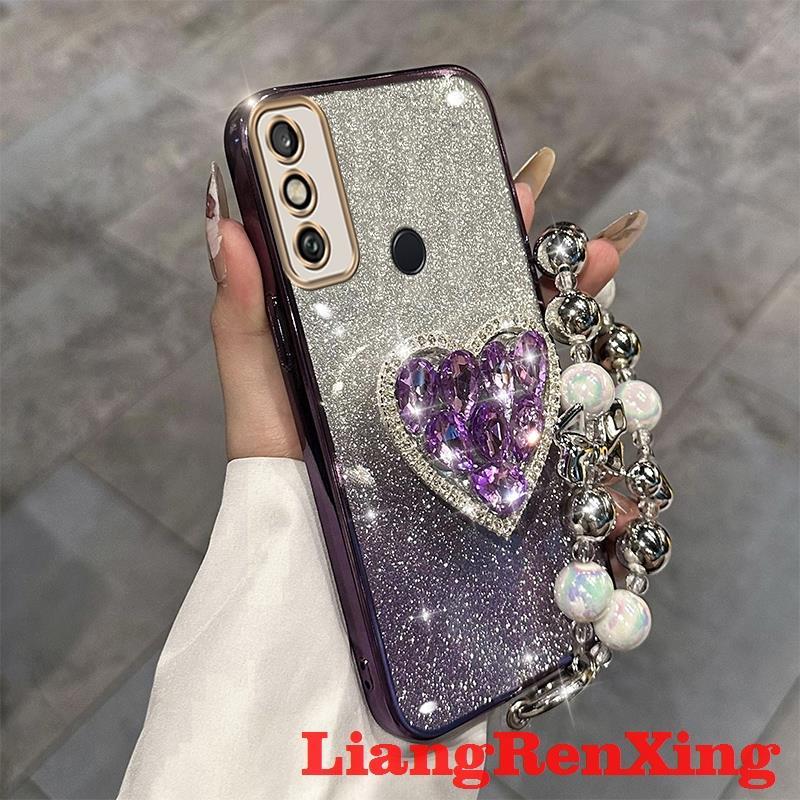Casing TECNO SPARK 6 GO TECHNO SPARK 6 GO phone case Softcase Silicone shockproof Cover new design luxury Airbag bracket for girl with holder SFQNZJ01