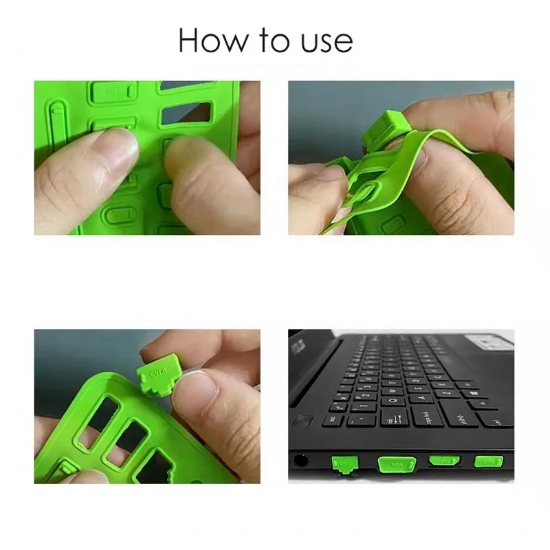 Colorful Silicone Anti Dust Plug -for Laptop Port Cover Stopper Notebook Computer Dustproof USB Interface Waterproof Plug. 