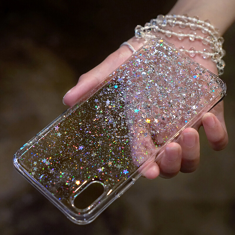 Phone case OPPO A31 Shiny Ring Case Glitter Soft Transparent Butterfly Cases For OPPO A31 Back Cover + Free Crystal Chain. 