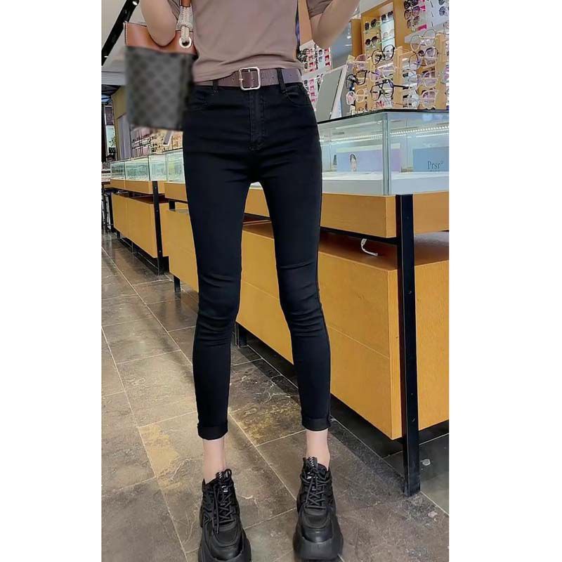 Khaki Versatile Stretch Bootcut Jeans Women's Pre-Fall 2024 New High-Waisted Slim Thin Flared Pants. 