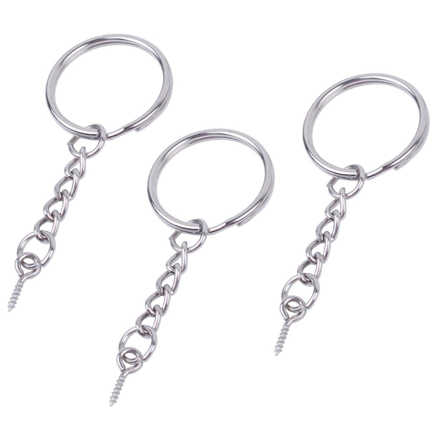 Snap Hook Lobster Claw Clasp-50 * Pieces Key Rings with chains ,open jump rings and screw eye pins
50 * swivel lobster clasps-. 