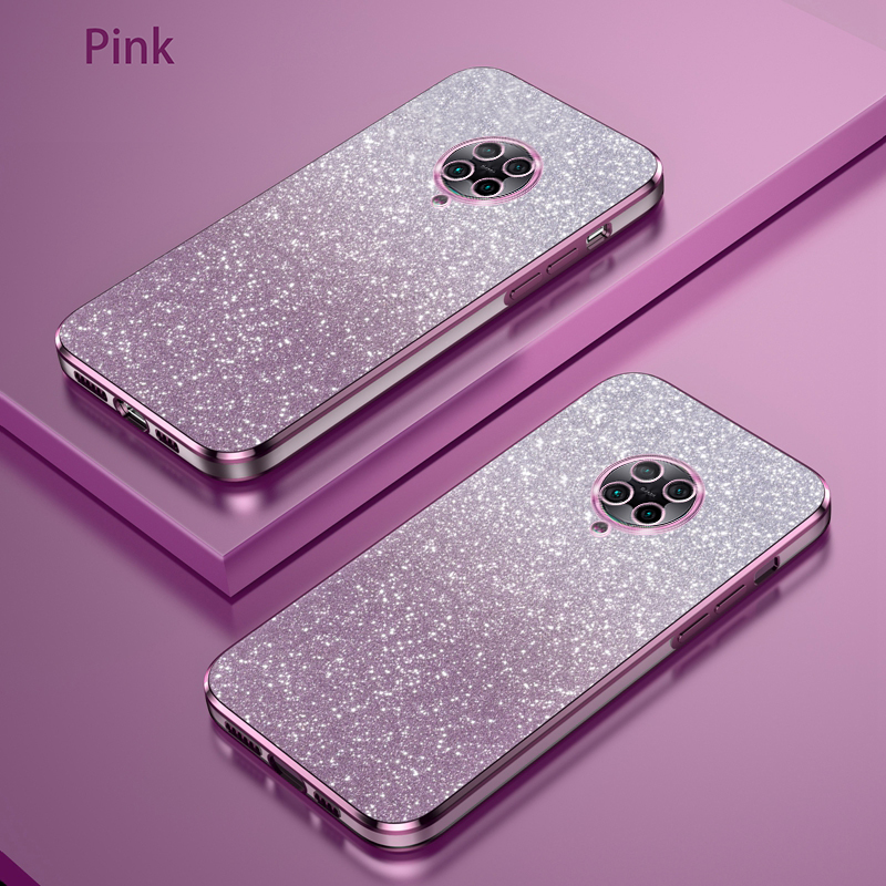 AnDyN Phone Case for Xiaomi Poco F2 Pro Redmi K30 Pro Flash Powder Gradient Plating Casing. 