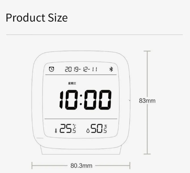 Xiaomi Qingping Mijia Bluetooth Alarm Clock (CGD1). 