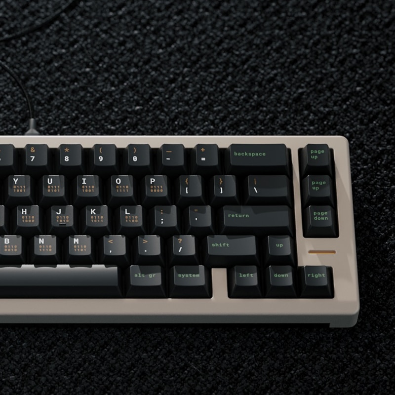 qpbt Terminal Keycaps Cherry Profile PBT Dye Sublimation Mechanical Keyboard Keycap For MX Switch ISO Enter 61/64/75/84/87/980. 