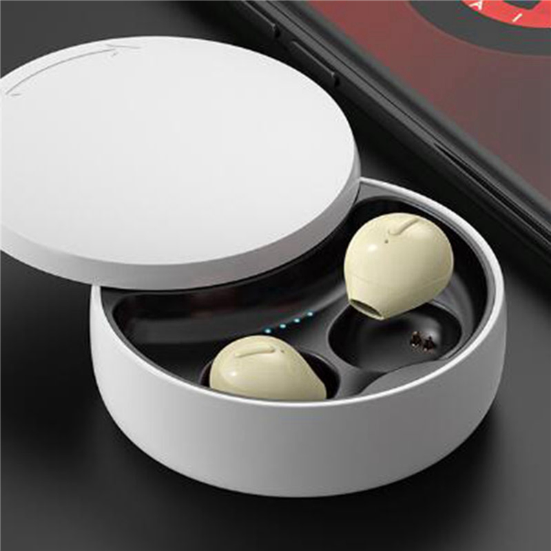 JAERBEE 4x Mini X21S Bluetooth 5.0 Wireless Earbuds with Wireless Charging Case Invisible Mini Bluetooth Earphones Skin Tone. 