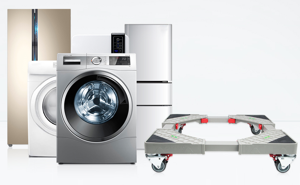 Washing Machine & Refrigerator Movable Base Moving Tool Fridge Stand. 
