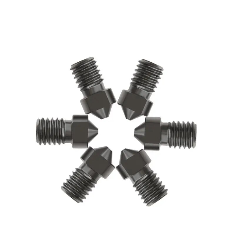 Tigh Quality Hardened Steel V6 Nozzles For High Temperature 3D Printing PEI PEEK Carbon Fiber Filament For E3D Titan Aero Hotend. 