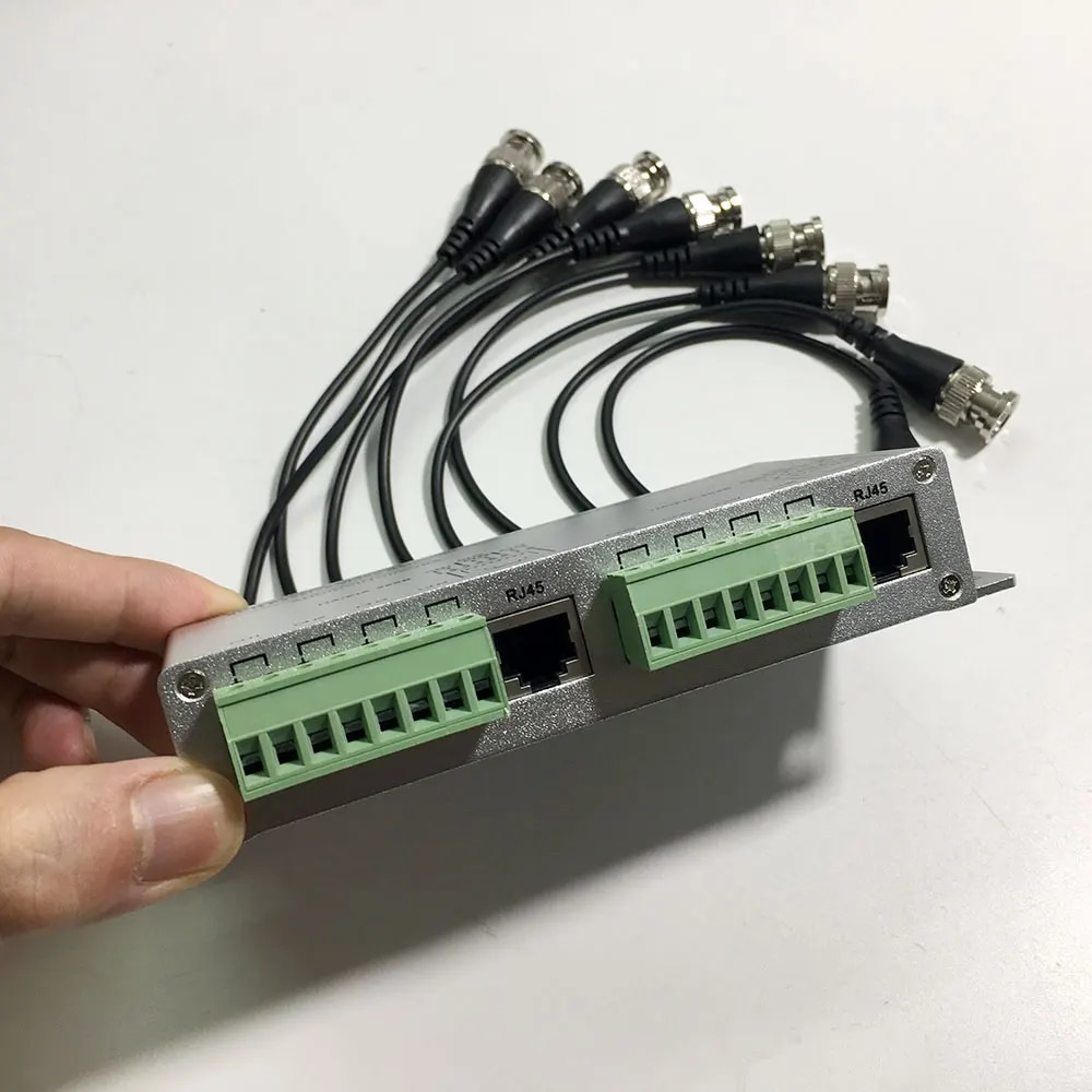 4 or 8 Channel CCTV Passive Video Balun RJ-45 UTP Twisted Pair Cable BNC Output. 