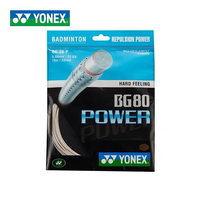 YONEX Badminton Racket String BG80 Power (0.68mm) Endurance High Elastic Professional Training Competition Badminton String. 