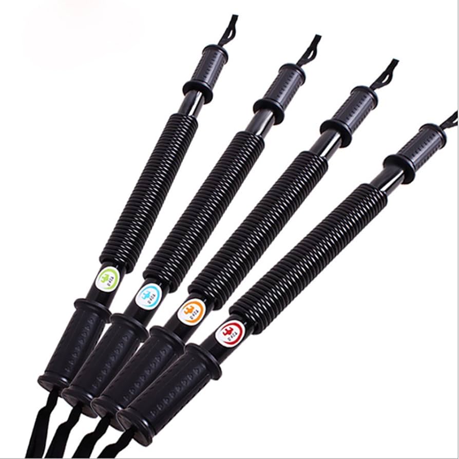 Power Twister 50 kg Flexible Strength Chest Shoulder Arm Rod Spring Exerciser  Bar - Black. 